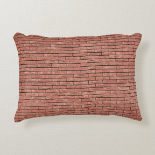 Brown concrete brick decorative cushion