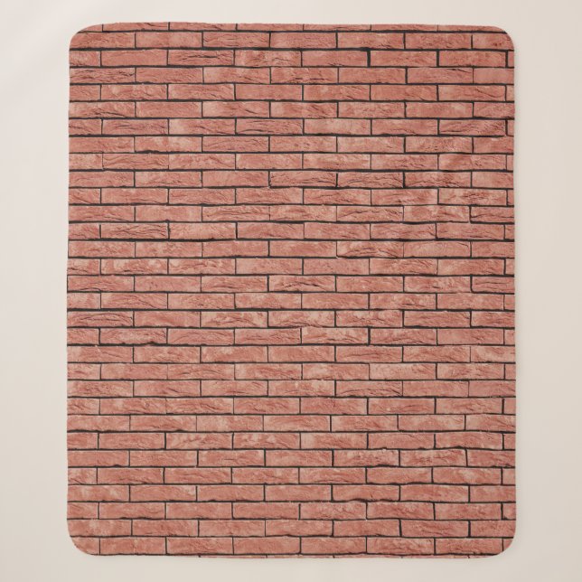 Brown concrete brick sherpa blanket (Front)