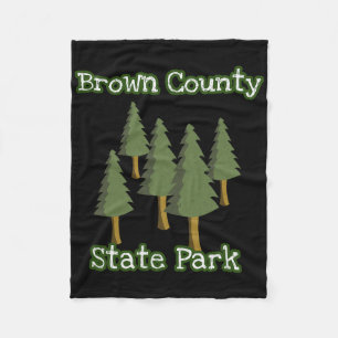 Brown County State Park Indiana Forest Woods Campi Fleece Blanket