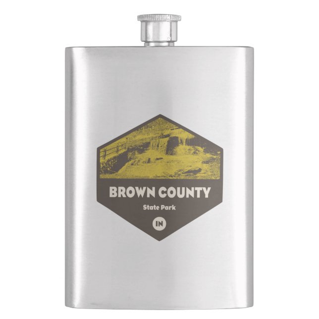 Brown County State Park Indiana Hip Flask (Front)