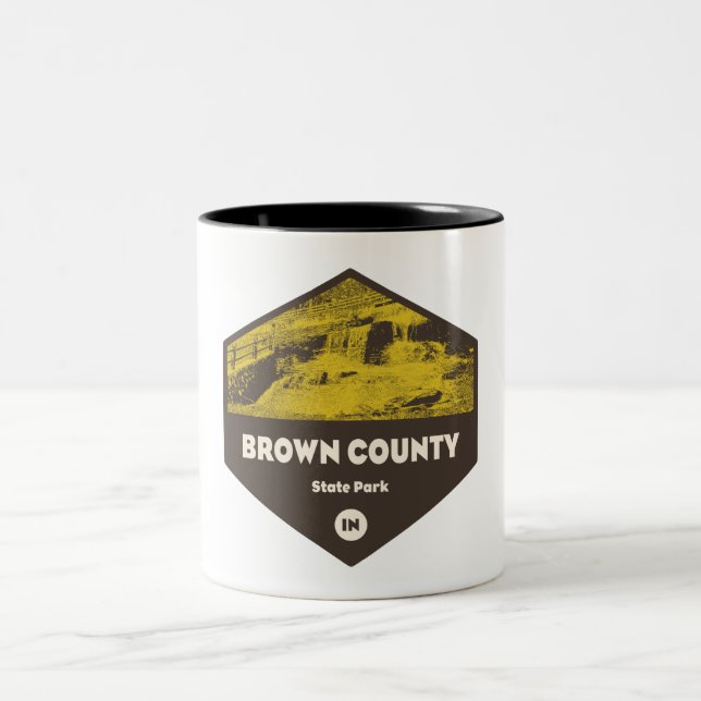 Brown County State Park Indiana Two-Tone Coffee Mug (Center)