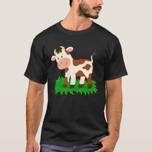 Brown Cow Baby Kids Boys Girls Calf T-Shirt