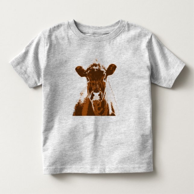Brown Cow Farm Animal Toddler T-Shirt (Front)