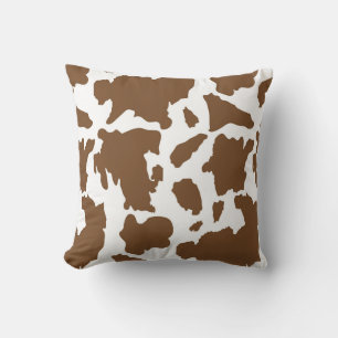Brown Cow Print Pattern Cushion