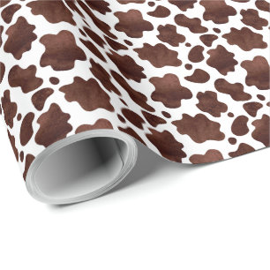 Brown Cow Print Wrapping Paper