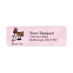 Brown Cow Return Address Label