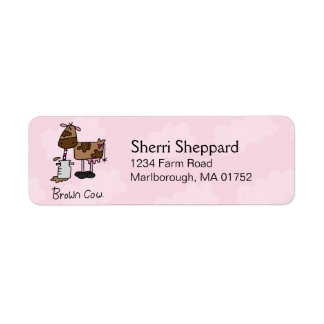 Brown Cow Return Address Label