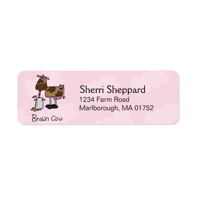 Brown Cow Return Address Label (Front)