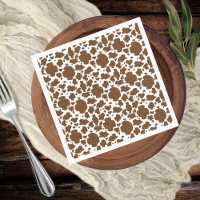 Brown Cow Spots Faux Cowhide Pattern