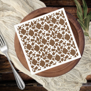Brown Cow Spots Faux Cowhide Pattern Napkin