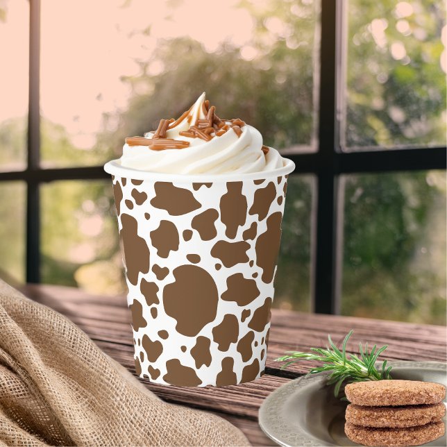Brown Cow Spots Faux Cowhide Pattern Paper Cups (Brown Cow Spots Faux Cowhide Pattern Paper Cups
)