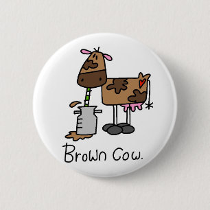 Brown Cow T-shirts and Gifts 6 Cm Round Badge