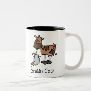 Brown Cow T-shirts and Gifts Two-Tone Coffee Mug