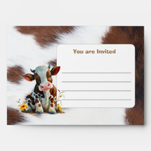 Brown Cow You are Invitated Envelope