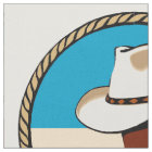 Brown Cowboy Boots Hat Rodeo Circle Print Pattern