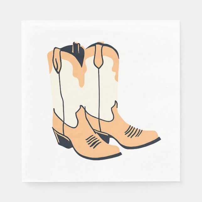 Brown Cowboy Boots Napkin (Front)