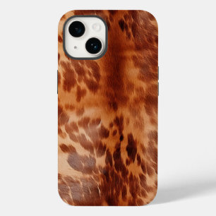 Brown Cowhide Animal Print Case-Mate iPhone 14 Case