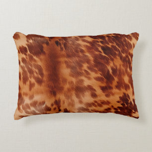 Brown Cowhide Animal Print Decorative Cushion