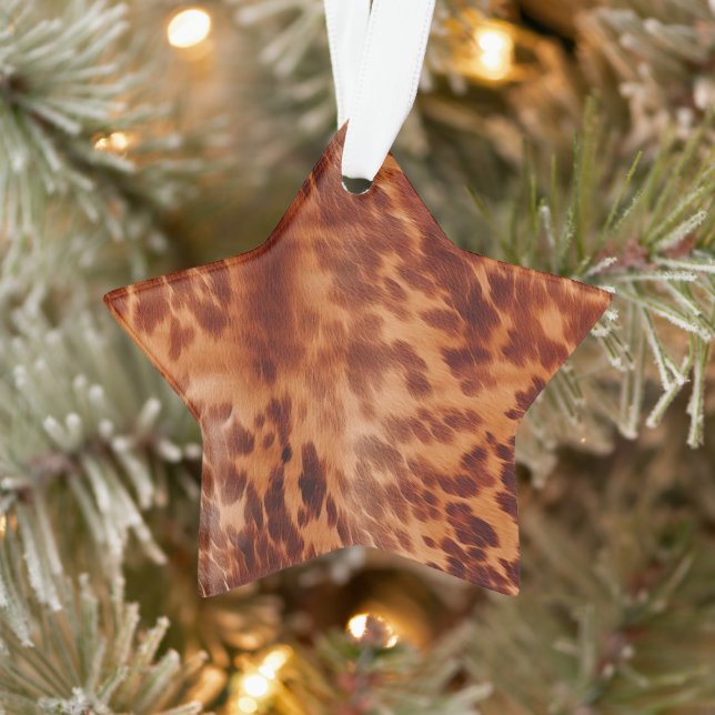Brown Cowhide Animal Print Ornament (Tree)