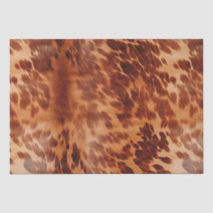 Brown Cowhide Animal Print Tissue Paper