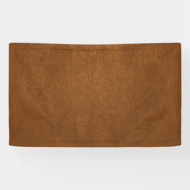 Brown Cowhide Leather Texture Look Banner (Horizontal)