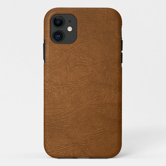 Brown Cowhide Leather Texture Look Case-Mate iPhone Case (Back)