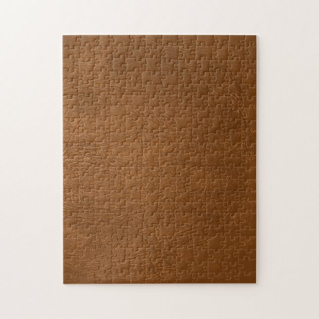 Brown Cowhide Leather Texture Look Jigsaw Puzzle (Vertical)