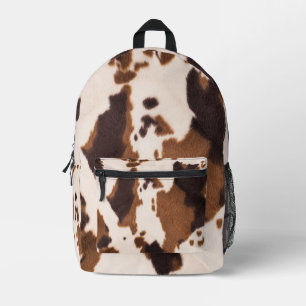 Brown Cowhide Look Backpack