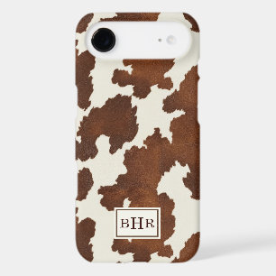 Brown Cowhide Monogrammed