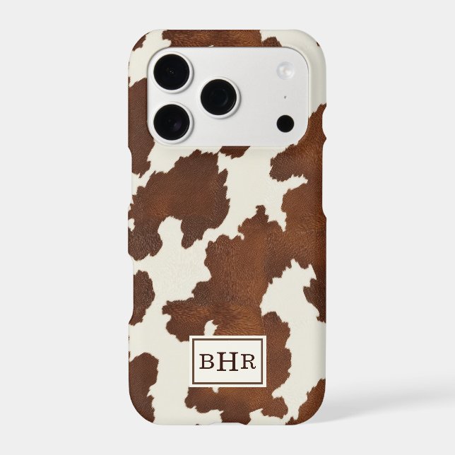 Brown Cowhide Monogrammed (Back)