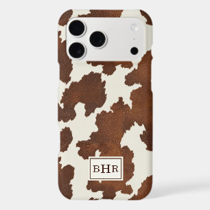 Brown Cowhide Monogrammed