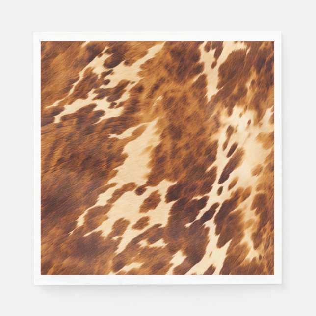 Brown Cowhide Napkin (Front)