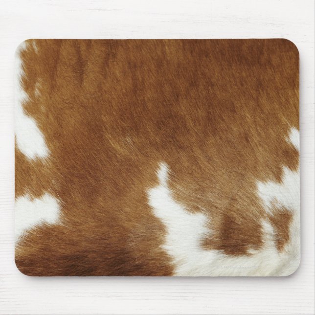 Brown Cowhide Print Mouse Pad (Front)