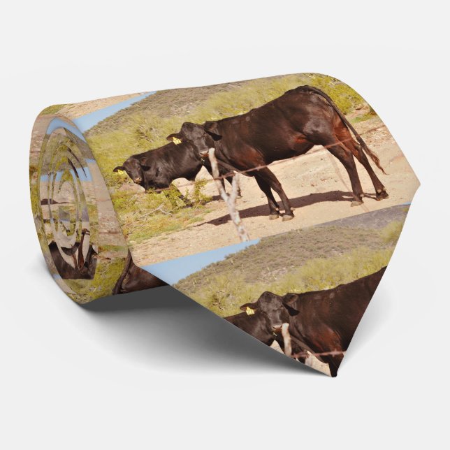 Brown Cows in Chrome Tie (Rolled)