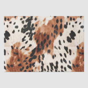 Brown Cream Animal Cowhide Tissue Paper
