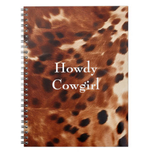 Brown Cream Black Cowhide Notebook