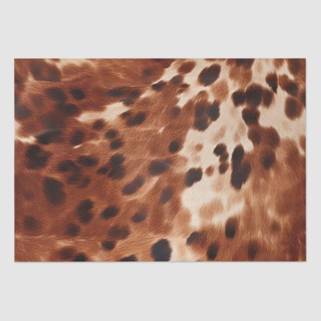 Brown Cream Black Cowhide  Tissue Paper (Front)