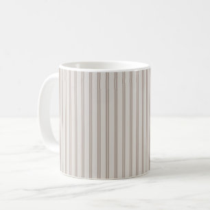 Brown Cream Double Stripes Coffee Mug