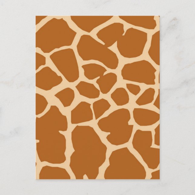 BROWN CREAM GIRAFFE ANIMAL PATTERN BACKGROUNDS WAL POSTCARD (Front)