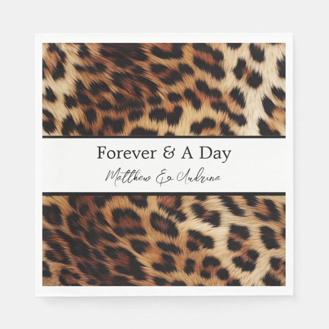 Brown Cream Leopard Animal  Napkin (Front)