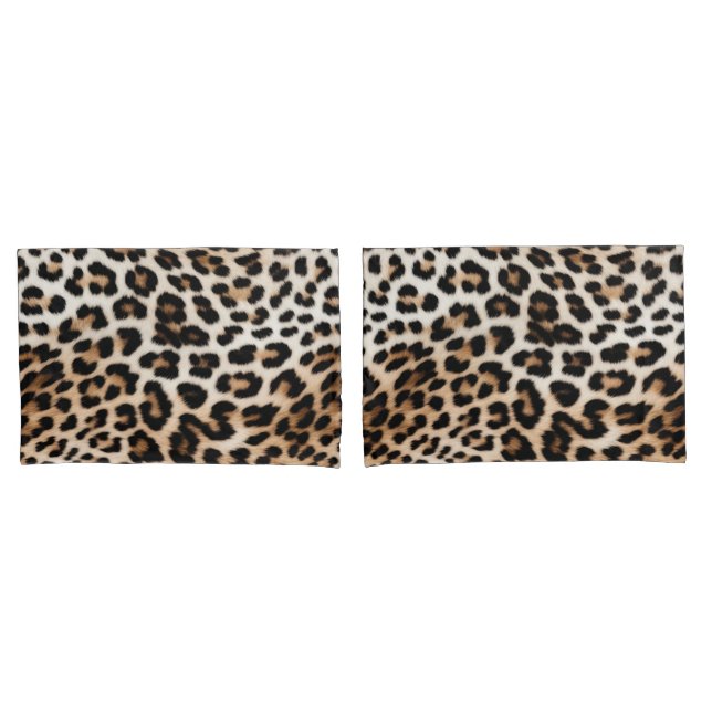 Brown Cream Leopard Print Pillowcase (Front-Set)