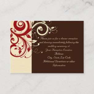 Brown/Cream/Red Reverse Swirl Enclosure Card
