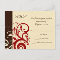 Brown/Cream/Red Reverse Swirl