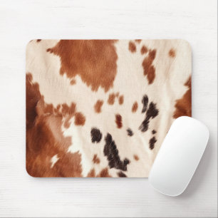 Brown Cream Southwest Cowhide  Mouse Pad