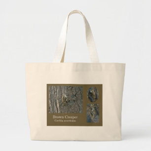 Brown Creeper Songbird Coordinating Items Large Tote Bag