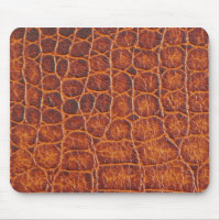 Brown Crocodile Skin Mousepads