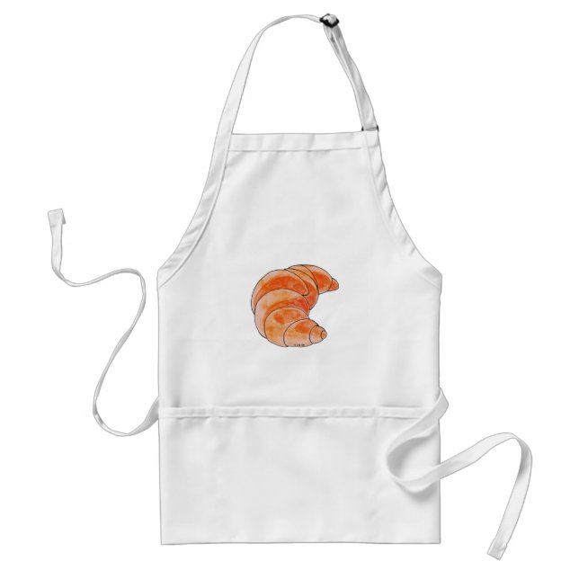 brown croissant bread standard apron (Front)