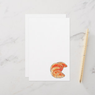 brown croissant bread stationery