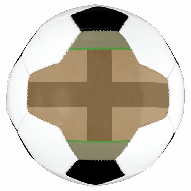 Brown Cross Soccer Ball (Front)