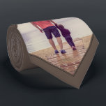 Brown Custom Photo Tie<br><div class="desc">Brown Custom Photo neck tie. A perfect gift for a dad or grandfather on Father`s Day, birthday or Christmas.</div>